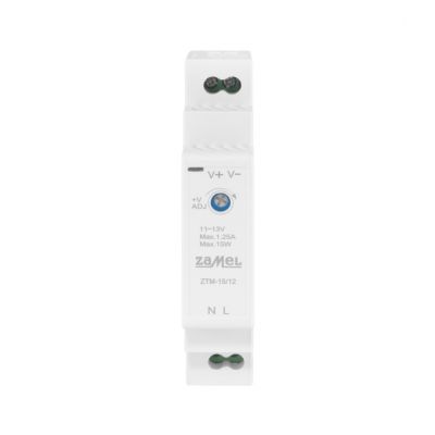 Zasilacz impulsowy montowany na szynie TH-35 (DIN) 15W 12V DC TYP: ZTM-15/12 ZAMEL (EXT10000279-WUN)